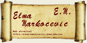 Elma Markočević vizit kartica